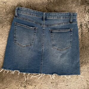 STS Blue Frayed Hem Denim Skirt